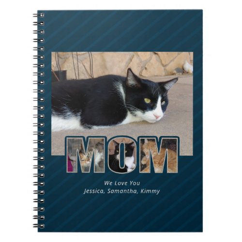 Mom We Love You 4 Photo 3 Ring Binder Notebook