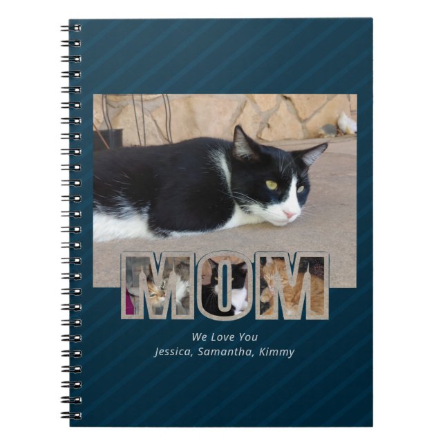 Mom We Love You 4 Photo 3 Ring Binder Notebook (Front)