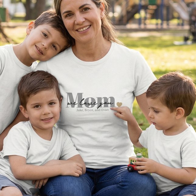Mom We Love You Black Script Tri-Blend Shirt (Creator Uploaded)