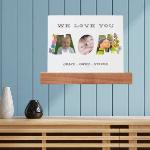 Mom-We Love You-Daisy Butterfly Photo & Name Picture Ledge