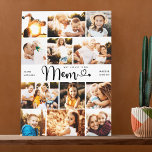 Mom We Love you Hearts Modern Photo Collage Canvas Print<br><div class="desc">We love you Mom! Cute,  modern custom family photo collage canvas print to show your mother how much she's loved. We adore this hand lettered script design with heart flourishes,  making this a heartfelt keepsake gift. Personalize with 12 favorite pictures along with your personal message and names.</div>