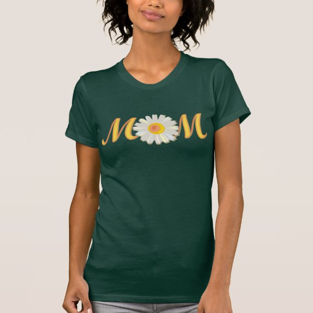Mom White Daisy T-Shirt (Front)