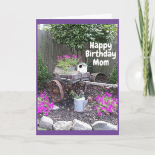 **MOM** WHO LOVES TO GARDEN ON BIRTHDAY CARD