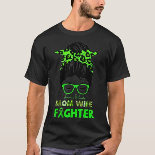 Mom Wife Fighter MUSCULAR DYSTROPHY Awareness T_Shirt