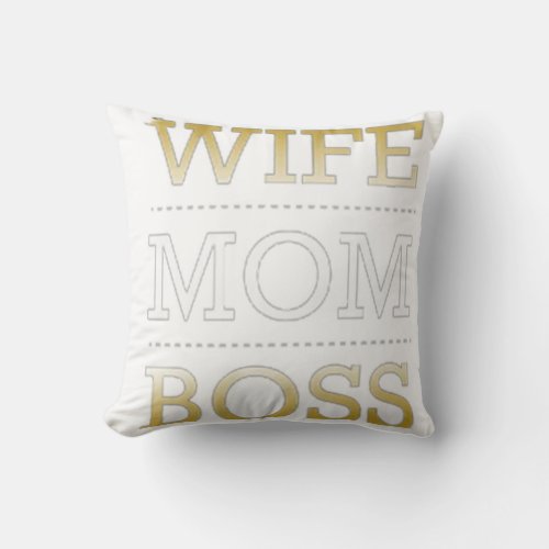 momwife mom boss throw pillow