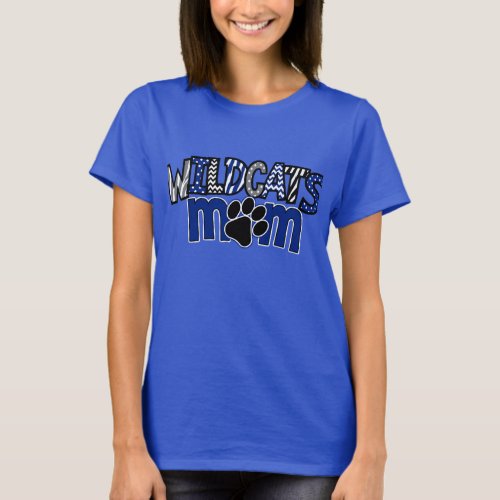 MOM Wildcats Paw Royal SS Tee
