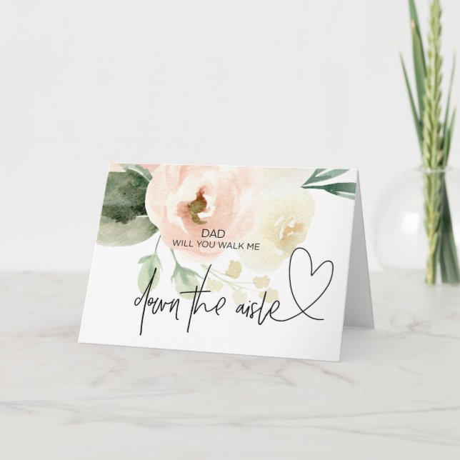 Mom Will Walk Me Down the Aisle Wedding Card (Front)