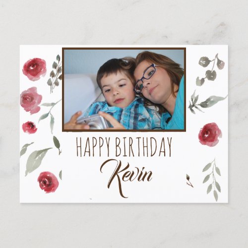 Mom Wishing Her Kid Happy Birthday  Postcard