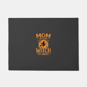 Mom Witch Halloween Design Doormat