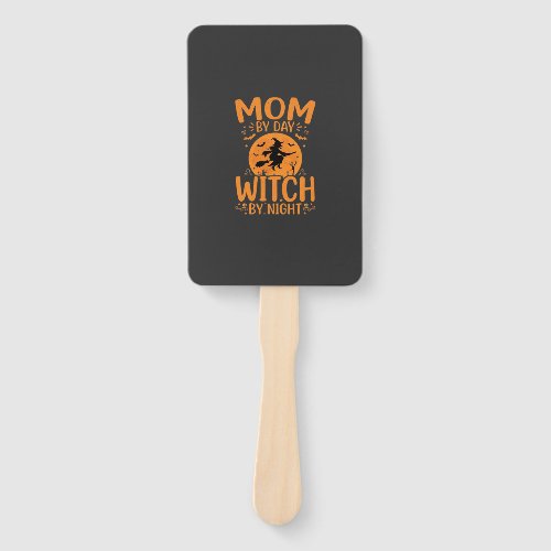 Mom Witch Halloween Design Hand Fan