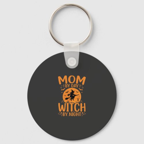 Mom Witch Halloween Design Keychain