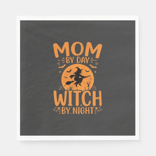 Mom Witch Halloween Design Napkins