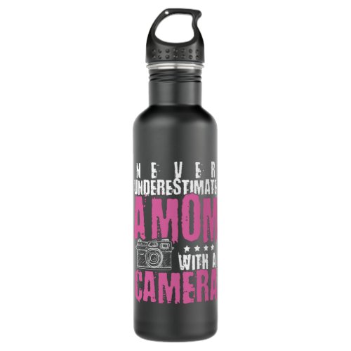 Mom With A Camera Stainless Steel Water Bottle
