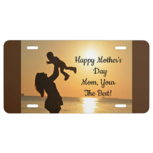 Mom With Baby License Plate