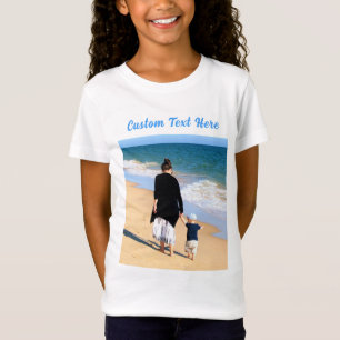 Mom with Baby Photo T-Shirt Personalized Text