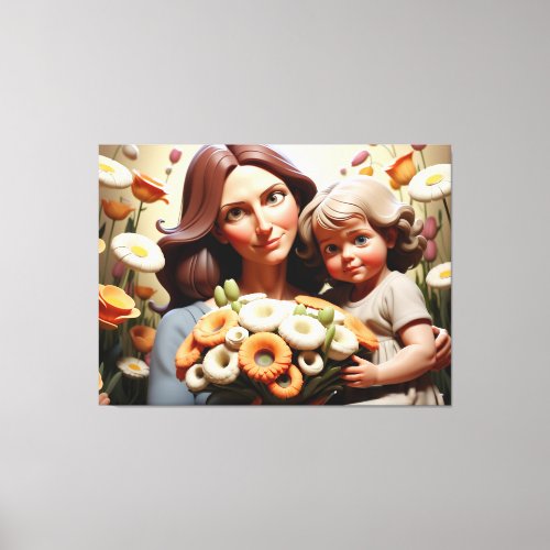 Mom with Child  Canvas Print
