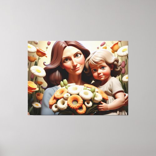 Mom with Child  Canvas Print