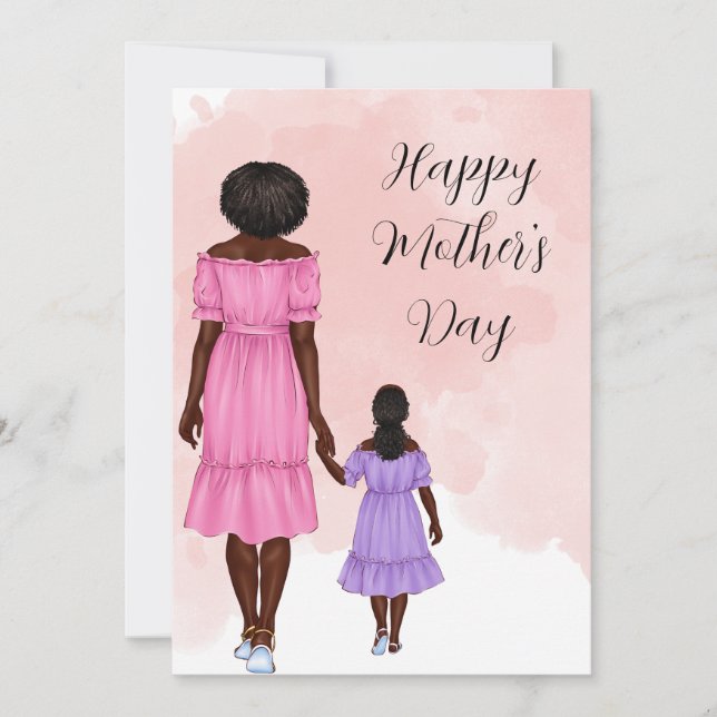 Mom with Daughter Mothers Day Card (Front)