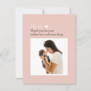 "Mom" with Heart & Custom Message - Postcard
