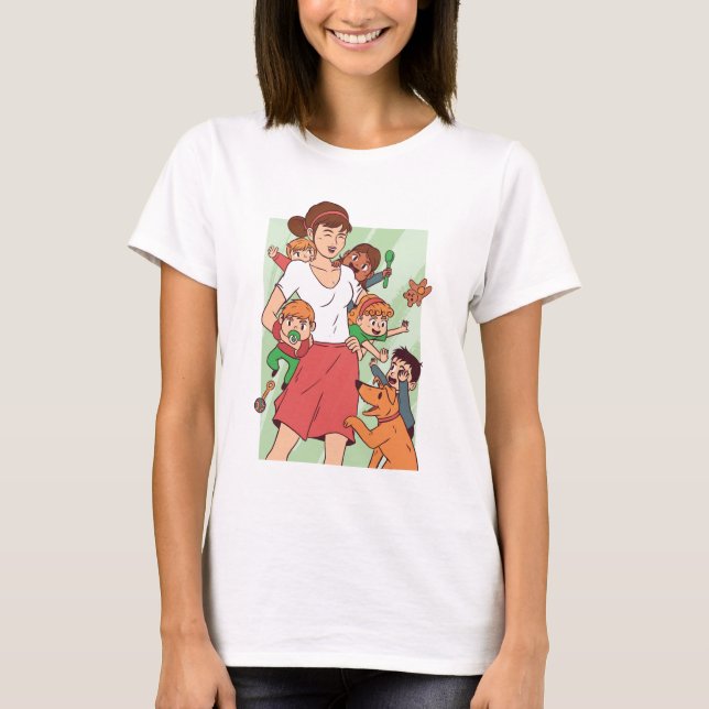 Mom with Kids Chaos T-Shirt (Front)