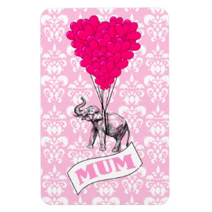 Mom with pink elephant magnet