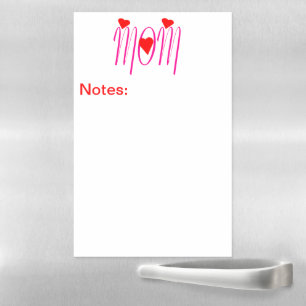 Mom with Red Heart Magnetic Dry Erase Sheet