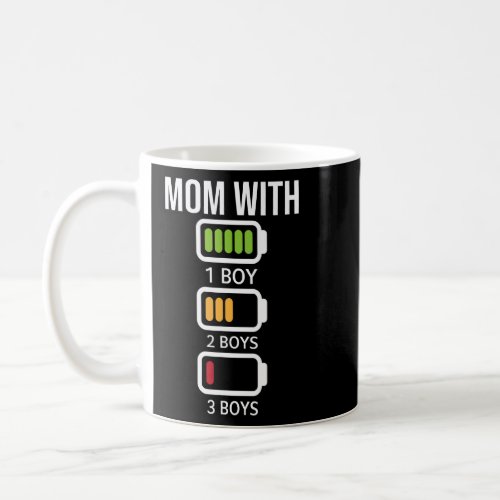 Mom with three Boys Battery Empty   Mama with thre Coffee Mug