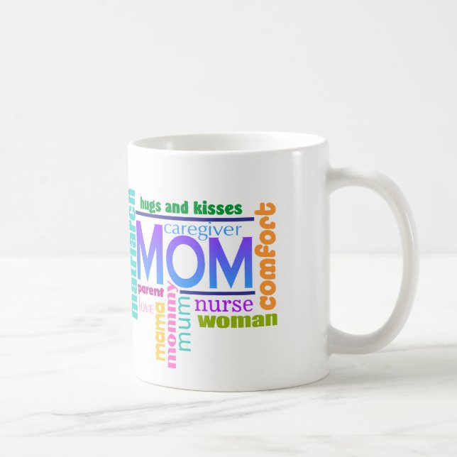Mom Word Art Mug (Right)