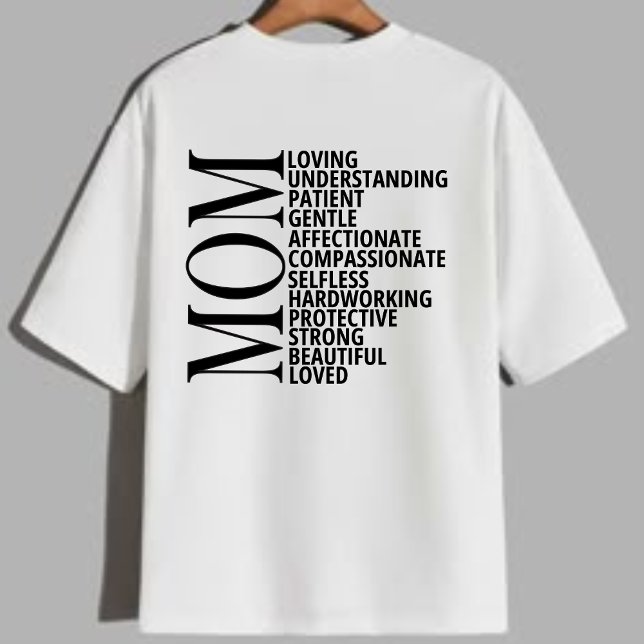 Mom Word Art T-Shirt - Loving Mother's day Gift Tri-Blend Shirt (Creator Uploaded)