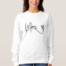 Mom Word Beautiful Font with Pink Heart Writing