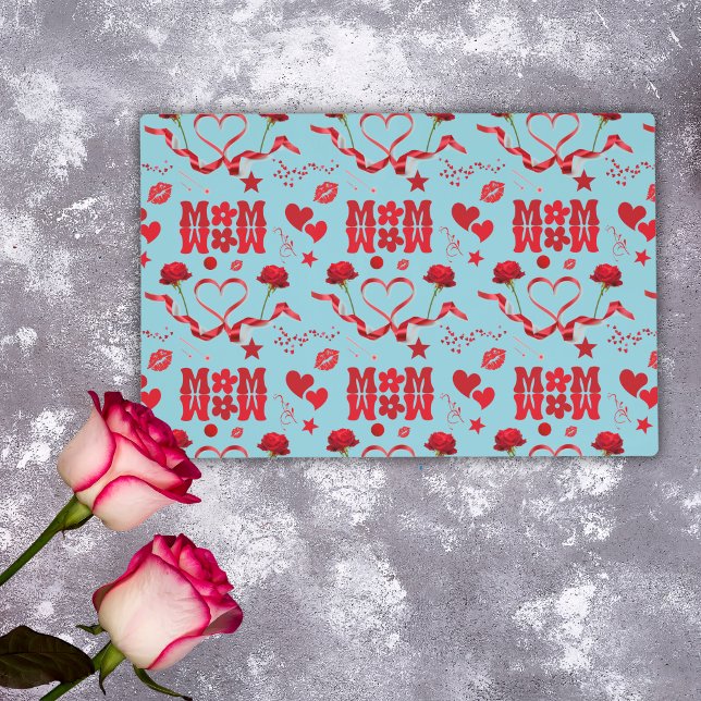MOM/WOW: A Love Letter in Red on blue | Placemat (Creator Uploaded)