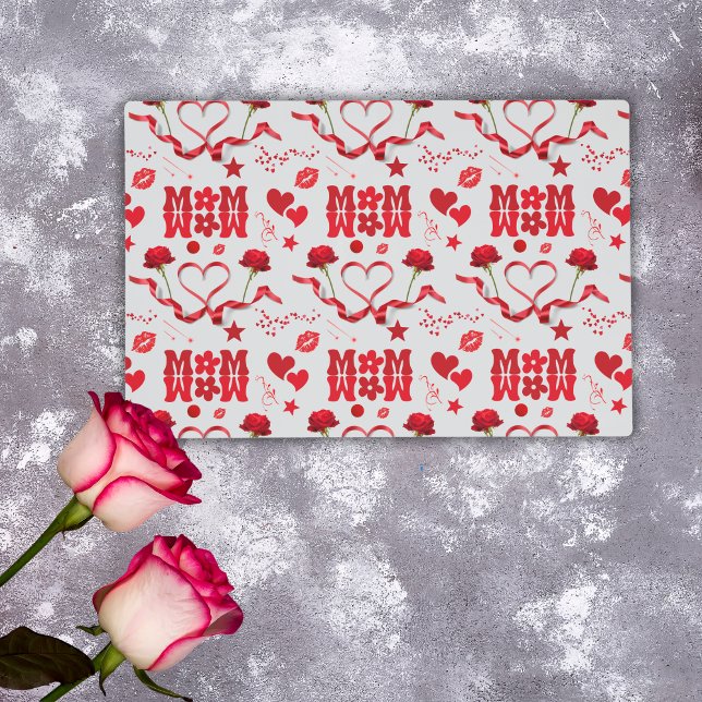 MOM/WOW: A Love Letter in Red on gray | Placemat (Creator Uploaded)
