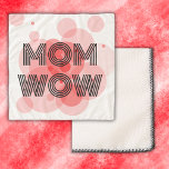 MOM WOW black on red | Scarf<br><div class="desc">This chiffon scarf is for MOM,  whether for Mother's Day or her birthday,  or just because you want to. Stunning in black text with a red background.</div>