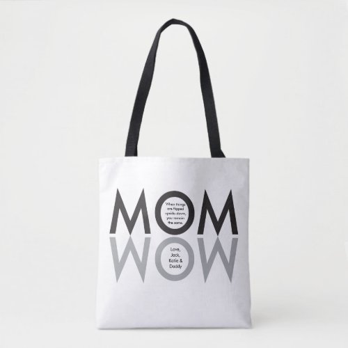 MOM WOW custom mothers day gift from kids Tote Bag