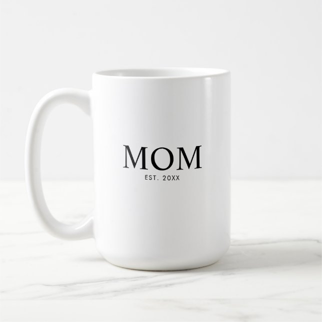 Mom Year Established Coffee Mug (Left)