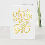 Mom You Are The Best | Happy Mother's Day Foil Holiday Card<br><div class="desc">Happy Mother's Day to the best mom! A beautiful gold foil mother's day card featuring whimsical modern calligraphy. Personalize this elegant Mother's day card by adding names and messages.</div>