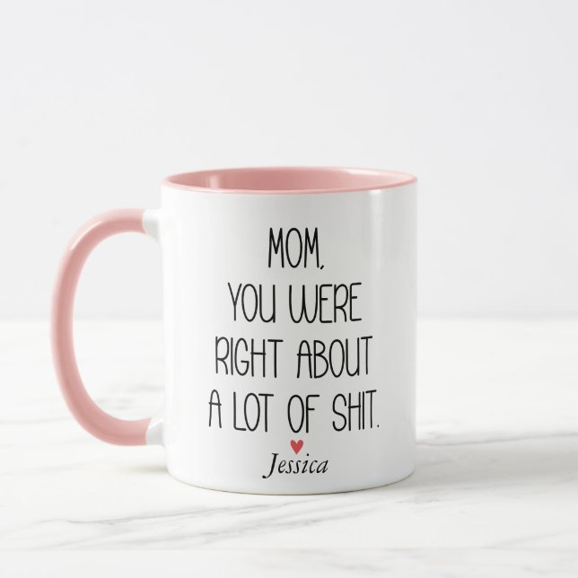 Mom You Were Right Mothers Day Personalised  Mug (Left)