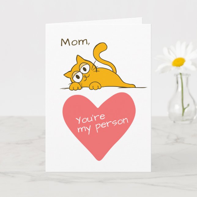 Mom Youre My Person I Love You Custom Greeting Card (Small Plant)