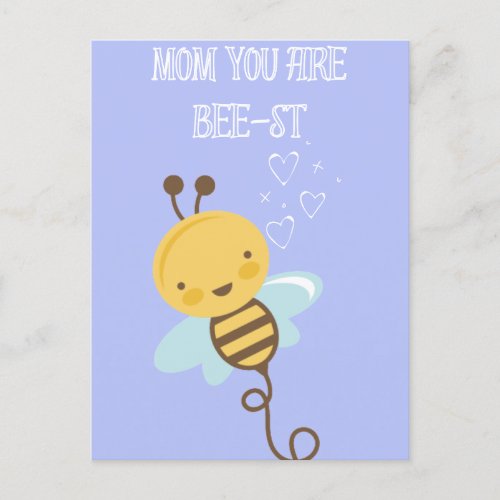 Mom Youre The Bee_st Holiday Postcard