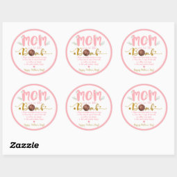 Mom You're The Bomb Hot Cocoa Bomb Mother's Day Classic Round Sticker ...