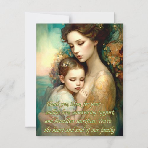 Mom Youre the Heartbeat of Our Family A Mother Holiday Card