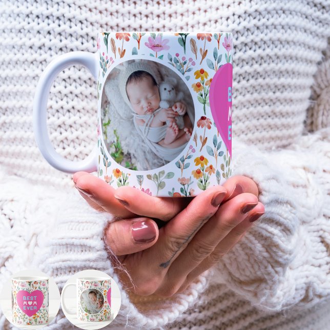 Mom You're the Wildflower: Personalized Photo Mug  (Mom You're the Wildflower: Personalized Photo Mug)