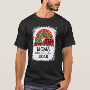 Moma Bear Christmas Pajama Red Plaid Buffalo For M T-Shirt