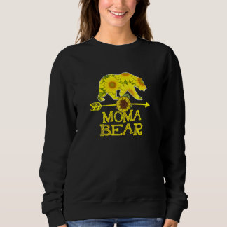 Moma Bear Sunflower Christmas Bear Birthday Sweatshirt
