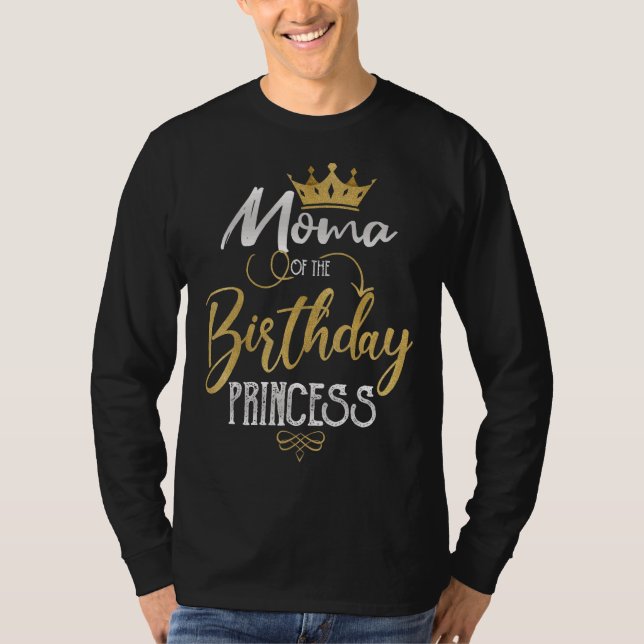 Moma Of The Birthday Princess  Birthday Party Moth T-Shirt (Front)