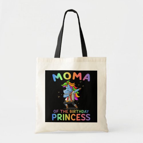 Moma of the Birthday Princess Dabbing Unicorn Tote Bag