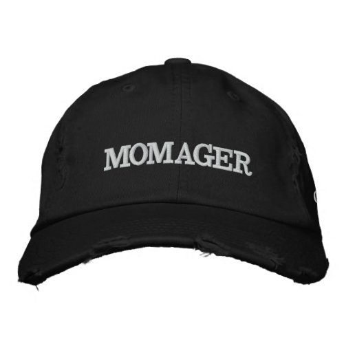 Momager  Minimalist Typography Cool Custom Embroidered Baseball Cap