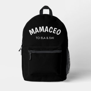 Momager Modern Mom Manager Kids Names Printed Backpack