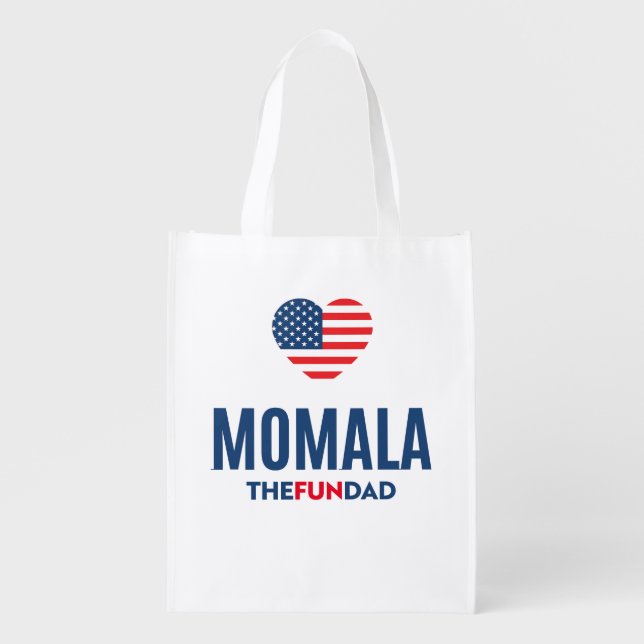 Momala Kamala for President, Walz Too Grocery Bag (Front)