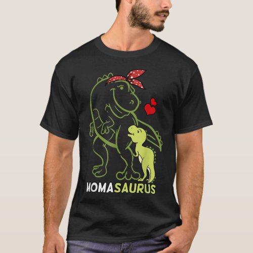 Momasaurus Moma Dinosaur Baby Mommy Mothers Day T_Shirt